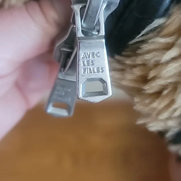 Avex Les Filles leopard print faux fur moto jacket. SMALL - Picture 7 of 15